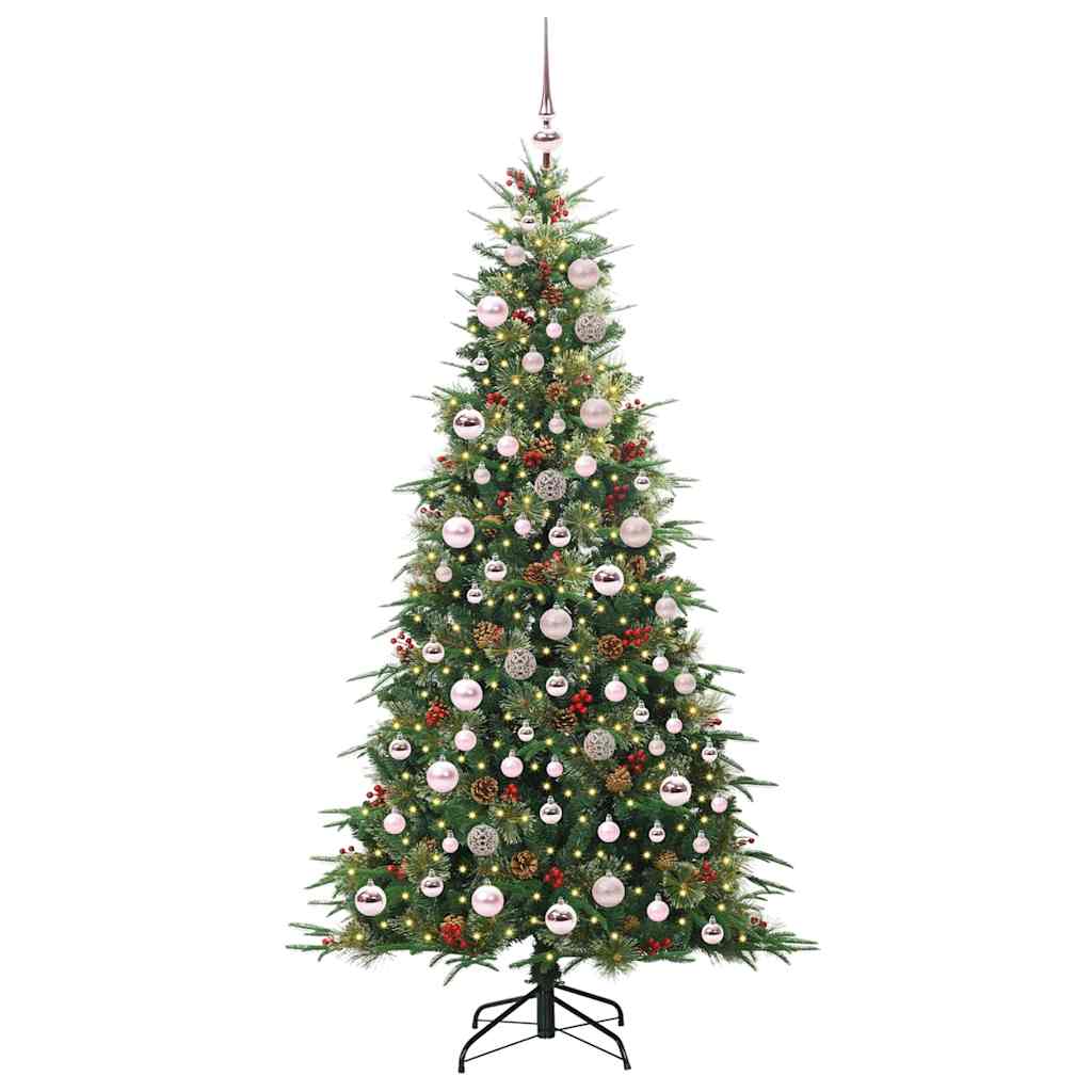 vidaXL Artificial Hinged Christmas Tree Green 180 cm PE and PVC
