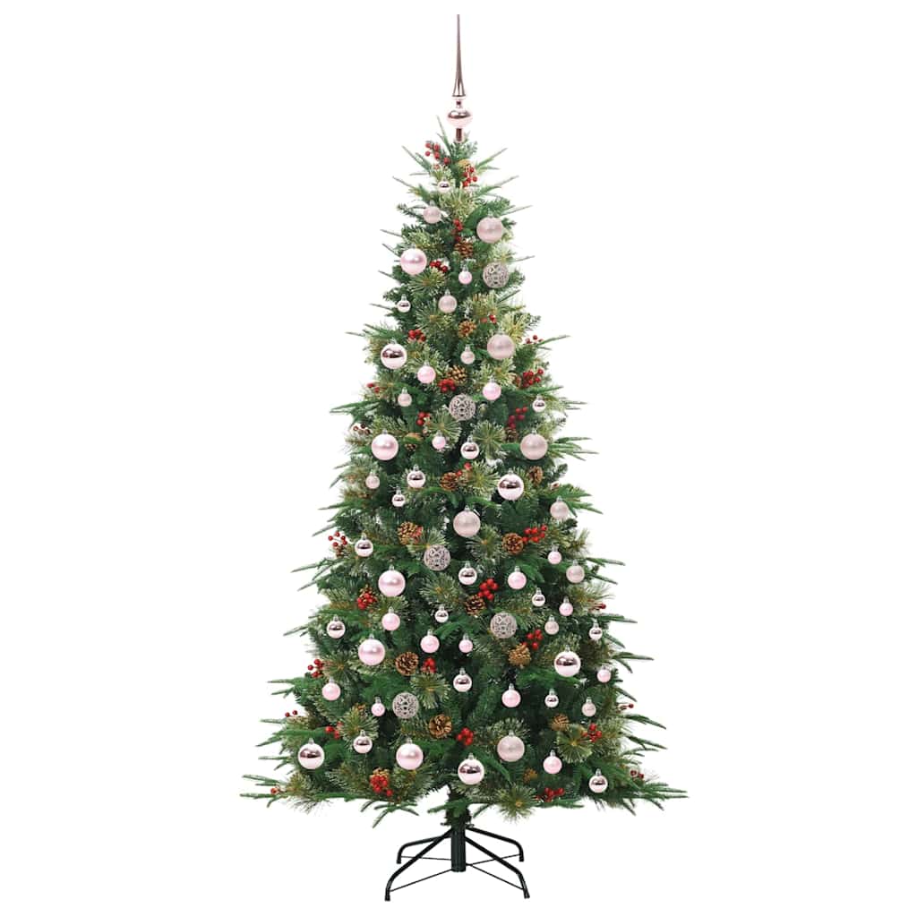 vidaXL Artificial Hinged Christmas Tree Green 180 cm PE and PVC