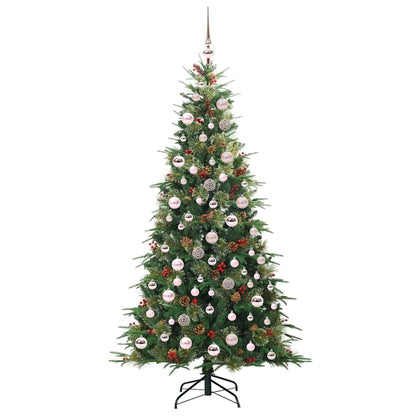 vidaXL Artificial Hinged Christmas Tree Green 180 cm PE and PVC