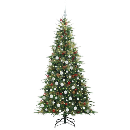 vidaXL Artificial Hinged Christmas Tree Green 180 cm PE and PVC