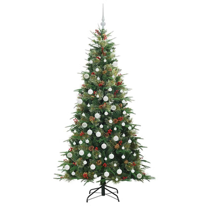 vidaXL Artificial Hinged Christmas Tree Green 180 cm PE and PVC