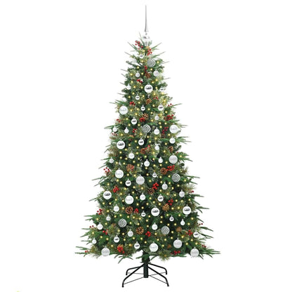 vidaXL Artificial Hinged Christmas Tree Green 180 cm PE and PVC