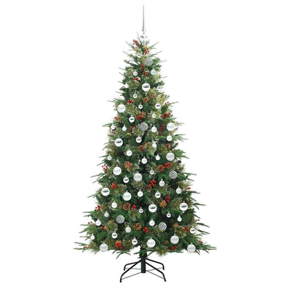 vidaXL Artificial Hinged Christmas Tree Green 180 cm PE and PVC