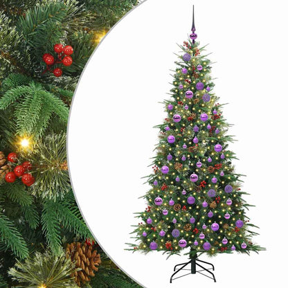 vidaXL Artificial Hinged Christmas Tree Green 180 cm PE and PVC