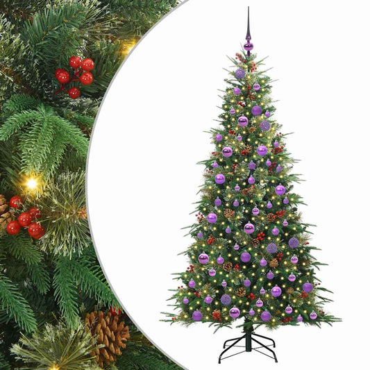 vidaXL Artificial Hinged Christmas Tree Green 180 cm PE and PVC