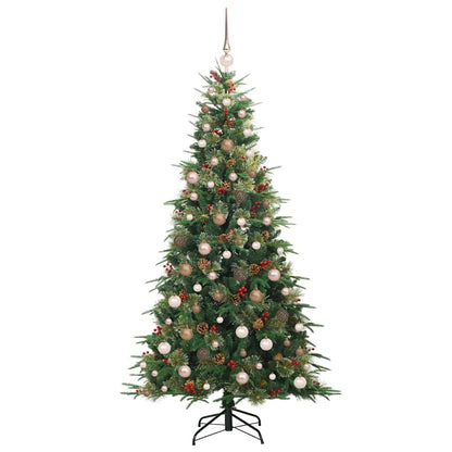 vidaXL Artificial Hinged Christmas Tree Green 210 cm PE and PVC