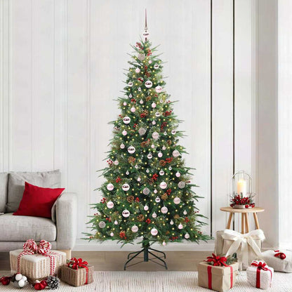 vidaXL Artificial Hinged Christmas Tree Green 210 cm PE and PVC