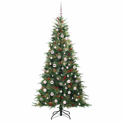 vidaXL Artificial Hinged Christmas Tree Green 210 cm PE and PVC