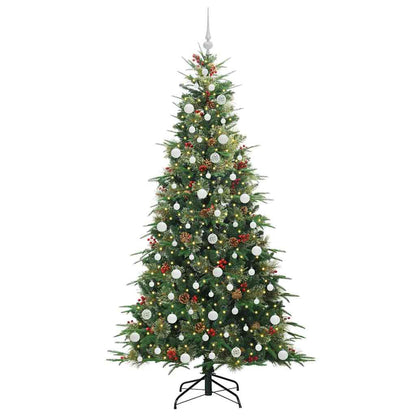 vidaXL Artificial Hinged Christmas Tree Green 210 cm PE and PVC