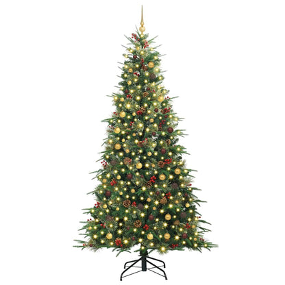 vidaXL Artificial Hinged Christmas Tree Green 240 cm PE and PVC