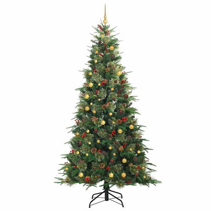 vidaXL Artificial Hinged Christmas Tree Green 240 cm PE and PVC