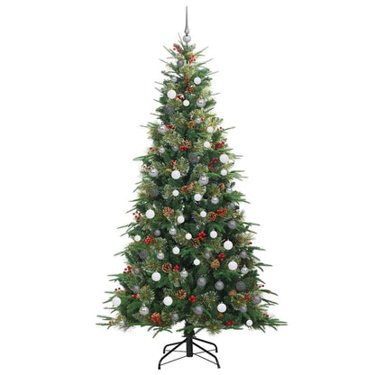 vidaXL Artificial Hinged Christmas Tree Green 240 cm PE and PVC