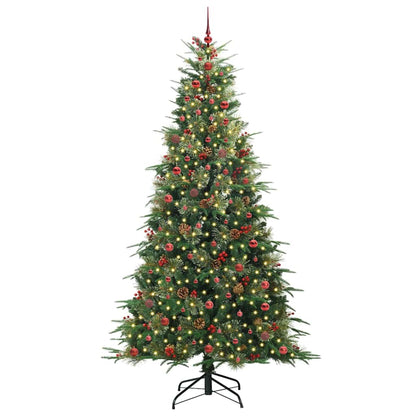 vidaXL Artificial Hinged Christmas Tree Green 240 cm PE and PVC