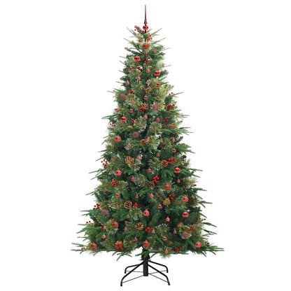 vidaXL Artificial Hinged Christmas Tree Green 240 cm PE and PVC