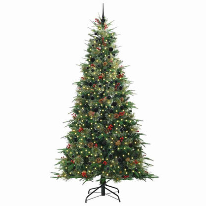 vidaXL Artificial Hinged Christmas Tree Green 240 cm PE and PVC
