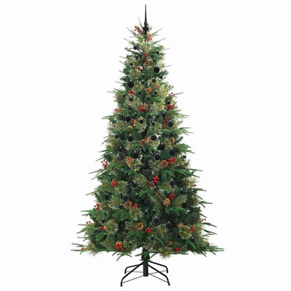 vidaXL Artificial Hinged Christmas Tree Green 240 cm PE and PVC