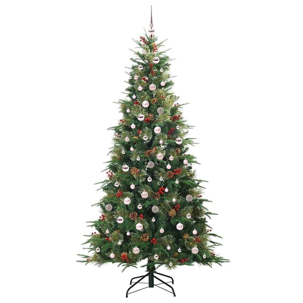 vidaXL Artificial Hinged Christmas Tree Green 240 cm PE and PVC