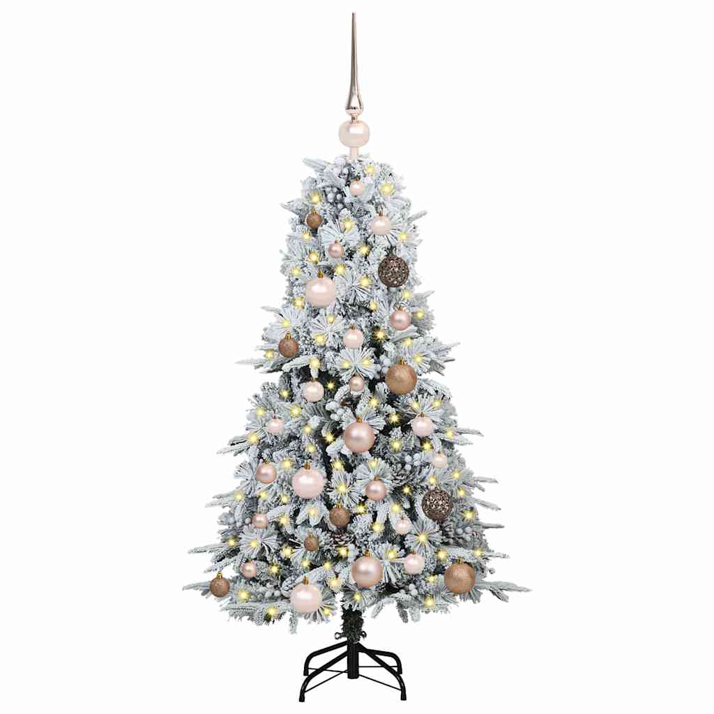 vidaXL Artificial Hinged Christmas Tree White 120 cm PE and PVC