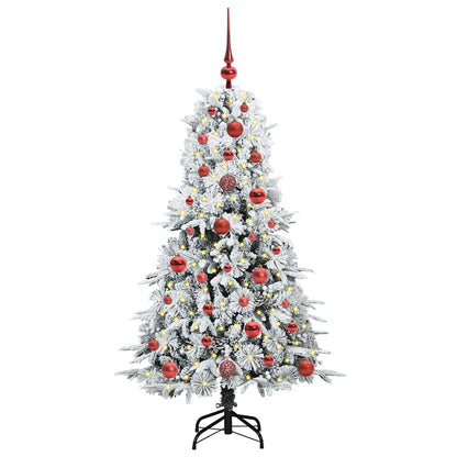 vidaXL Artificial Hinged Christmas Tree White 120 cm PE and PVC