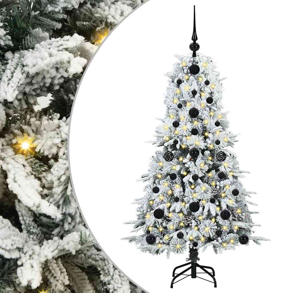 vidaXL Artificial Hinged Christmas Tree White 120 cm PE and PVC