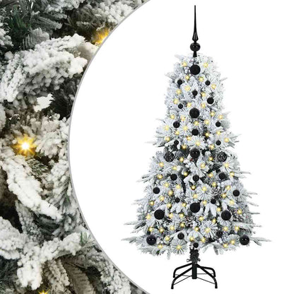 vidaXL Artificial Hinged Christmas Tree White 120 cm PE and PVC