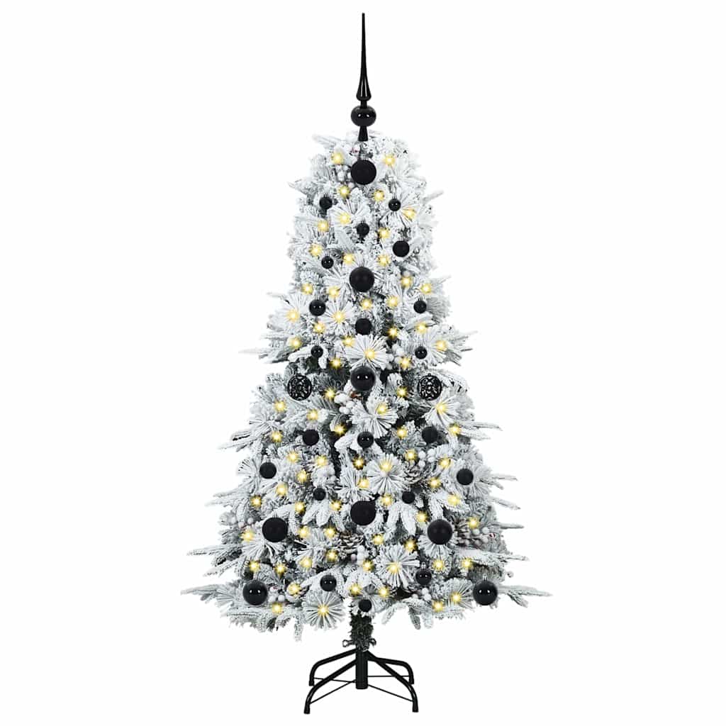 vidaXL Artificial Hinged Christmas Tree White 120 cm PE and PVC