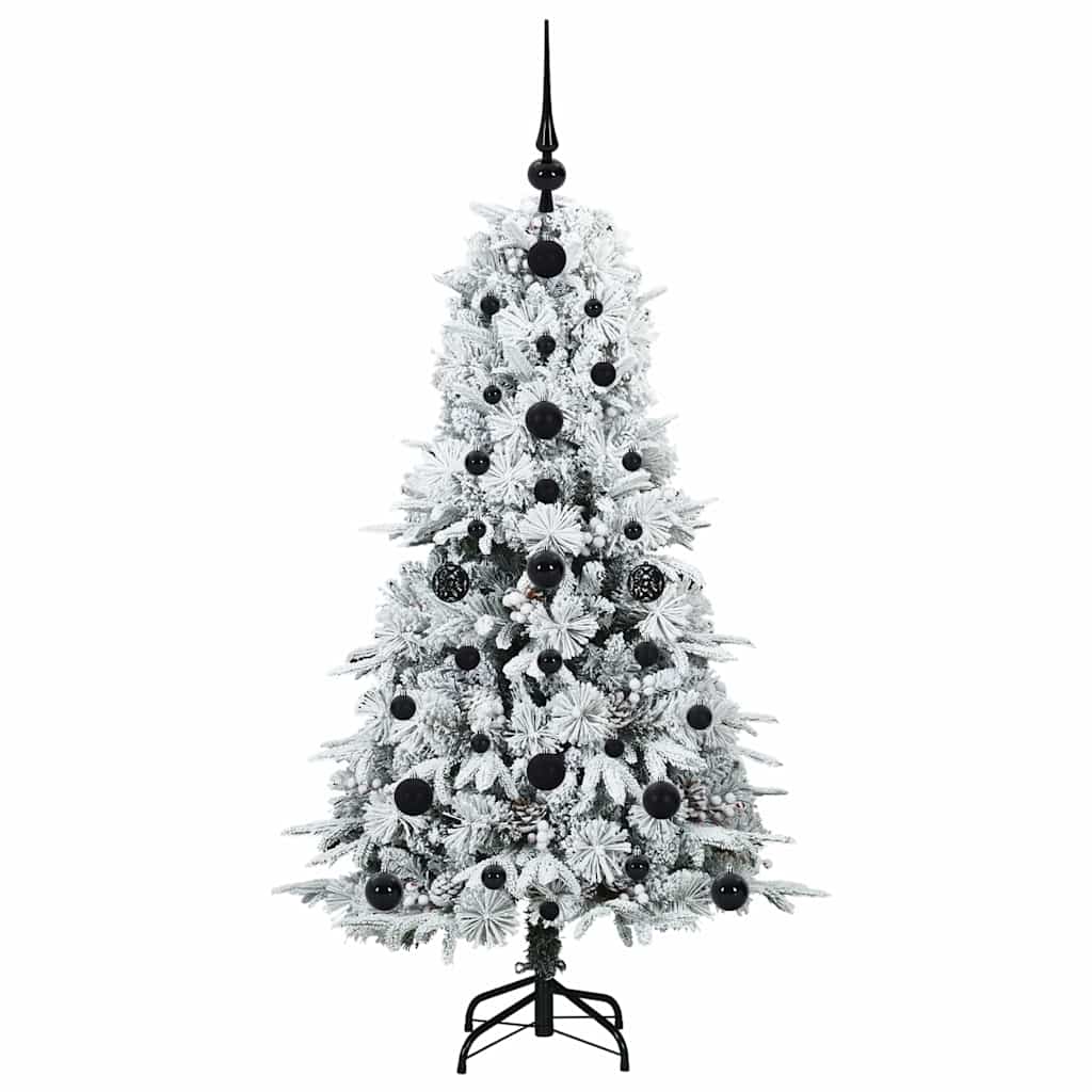 vidaXL Artificial Hinged Christmas Tree White 120 cm PE and PVC