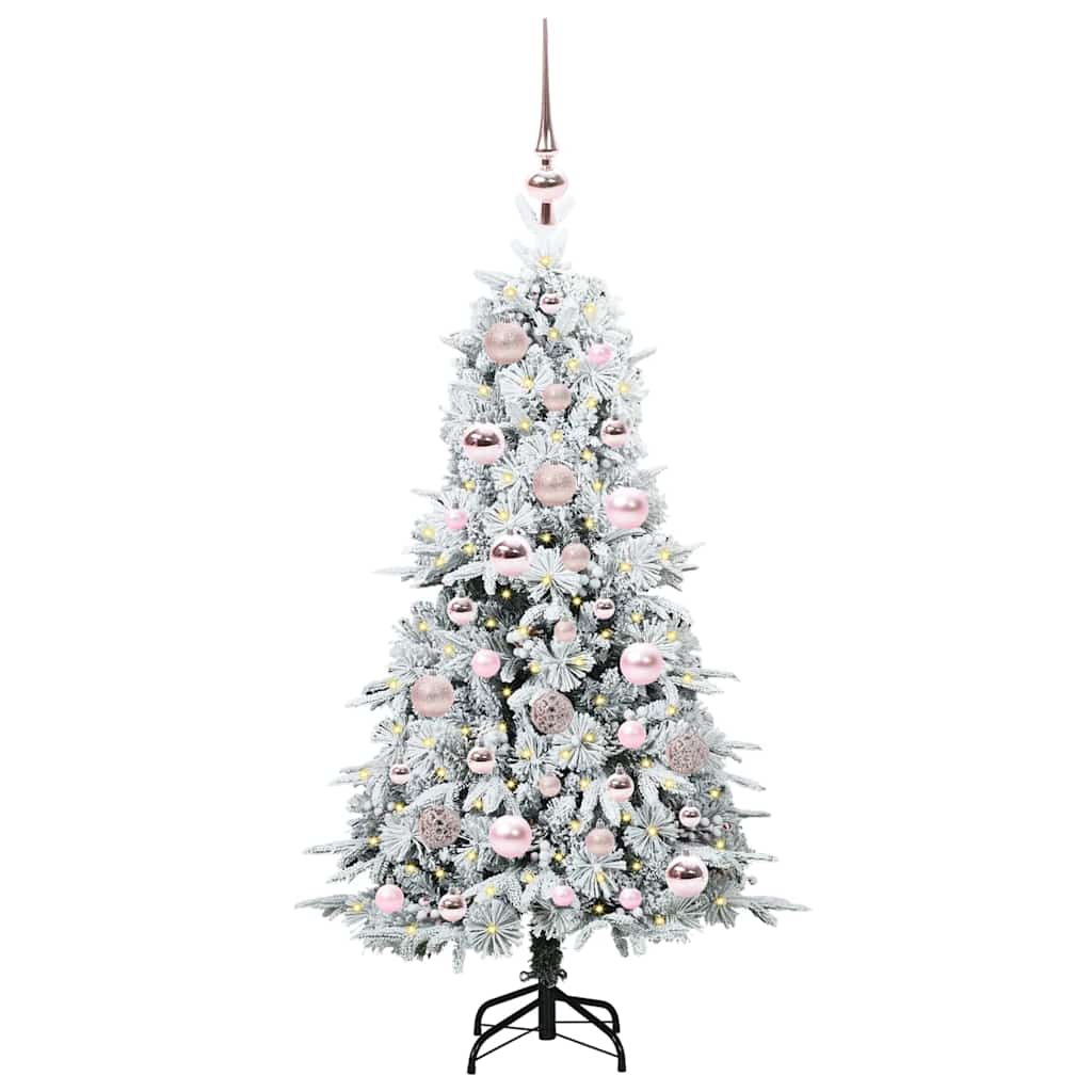 vidaXL Artificial Hinged Christmas Tree White 120 cm PE and PVC