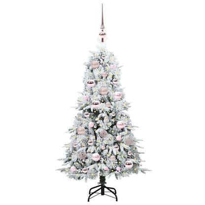 vidaXL Artificial Hinged Christmas Tree White 120 cm PE and PVC