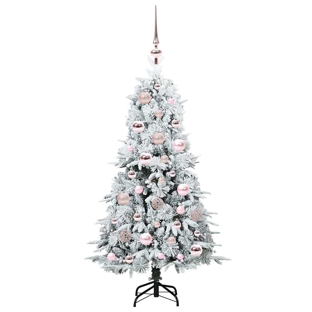 vidaXL Artificial Hinged Christmas Tree White 120 cm PE and PVC