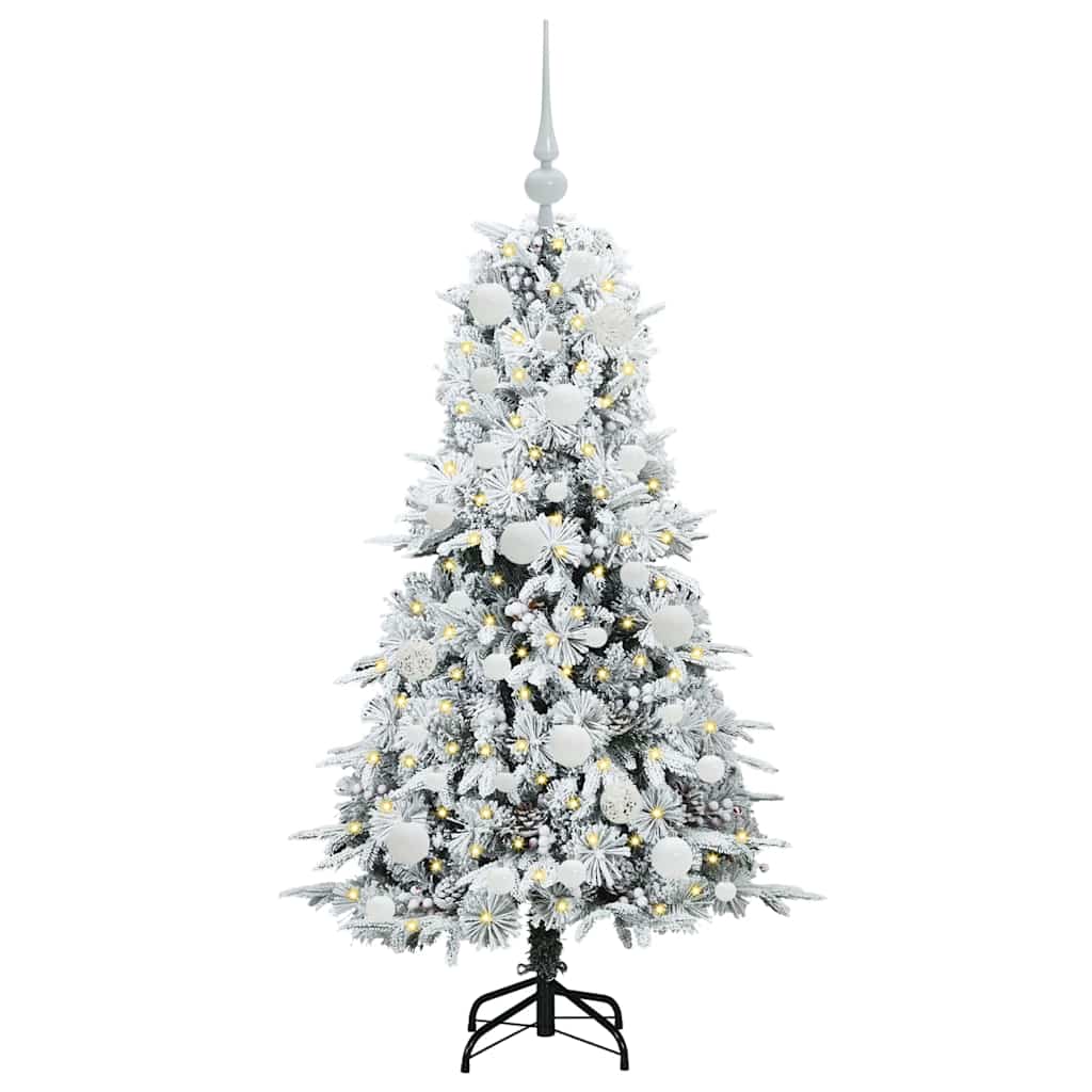 vidaXL Artificial Hinged Christmas Tree White 120 cm PE and PVC