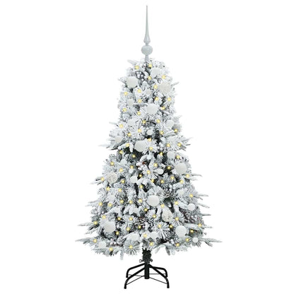 vidaXL Artificial Hinged Christmas Tree White 120 cm PE and PVC