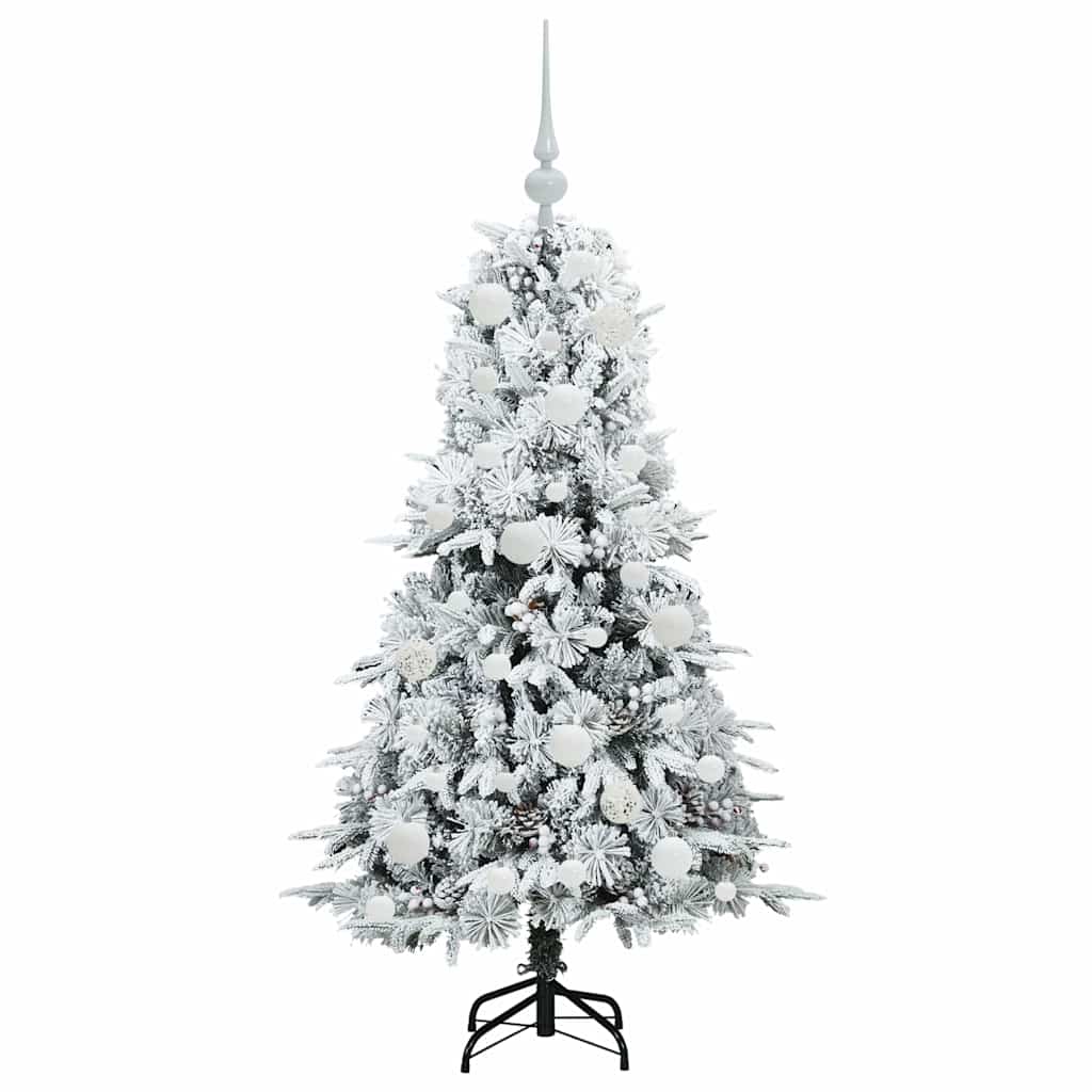 vidaXL Artificial Hinged Christmas Tree White 120 cm PE and PVC