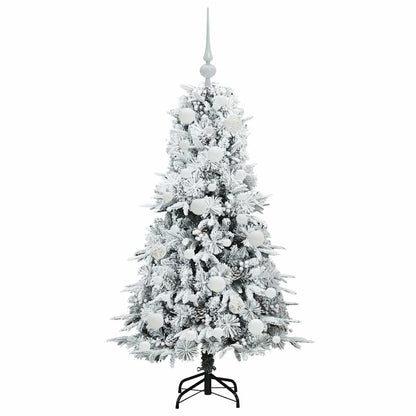 vidaXL Artificial Hinged Christmas Tree White 120 cm PE and PVC