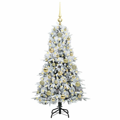 vidaXL Artificial Hinged Christmas Tree White 120 cm PE and PVC