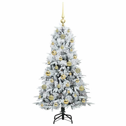 vidaXL Artificial Hinged Christmas Tree White 120 cm PE and PVC