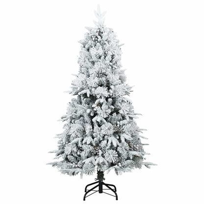 vidaXL Artificial Hinged Christmas Tree White 120 cm PE and PVC