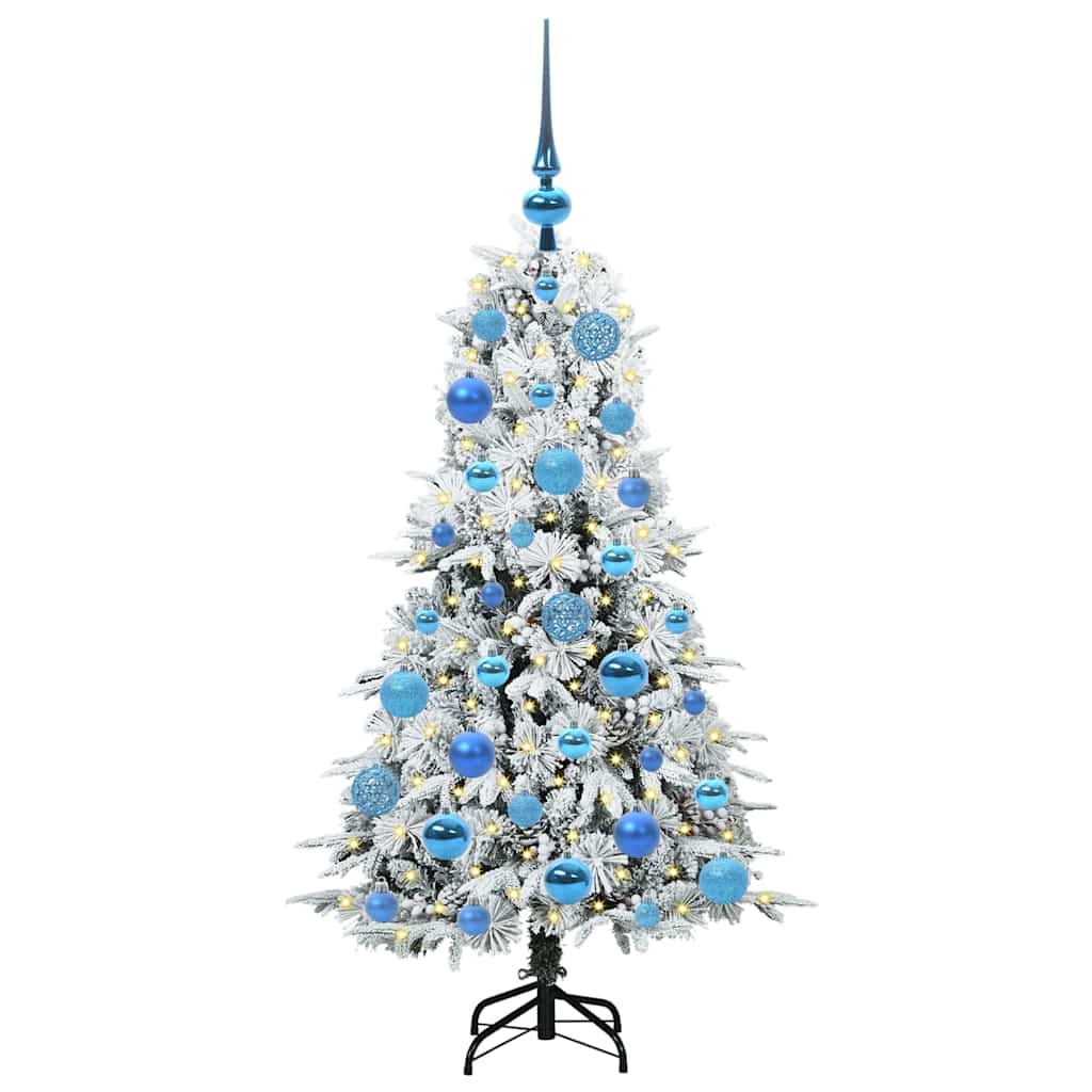 vidaXL Artificial Hinged Christmas Tree White 120 cm PE and PVC