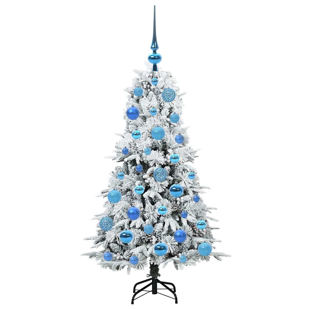 vidaXL Artificial Hinged Christmas Tree White 120 cm PE and PVC