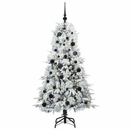 vidaXL Artificial Hinged Christmas Tree White 150 cm PE and PVC