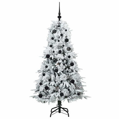 vidaXL Artificial Hinged Christmas Tree White 150 cm PE and PVC
