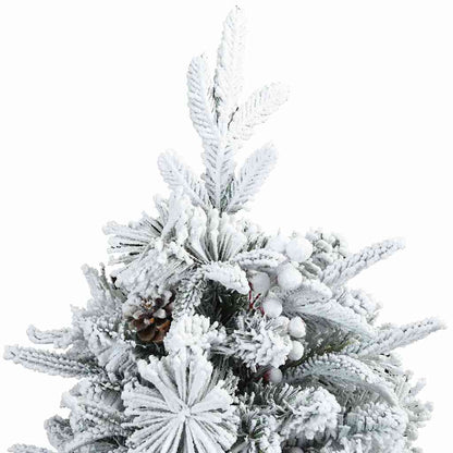 vidaXL Artificial Hinged Christmas Tree White 150 cm PE and PVC