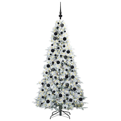 vidaXL Artificial Hinged Christmas Tree White 180 cm PE and PVC