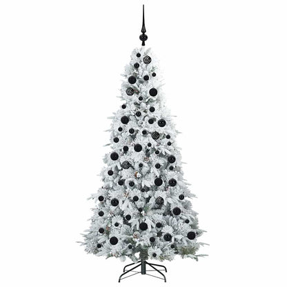 vidaXL Artificial Hinged Christmas Tree White 180 cm PE and PVC