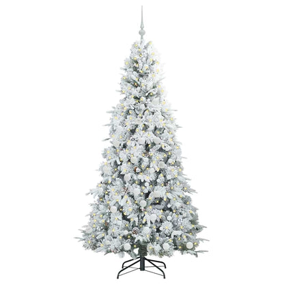 vidaXL Artificial Hinged Christmas Tree White 180 cm PE and PVC