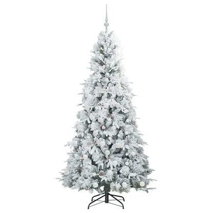 vidaXL Artificial Hinged Christmas Tree White 180 cm PE and PVC