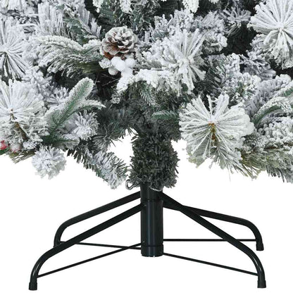 vidaXL Artificial Hinged Christmas Tree White 240 cm PE and PVC