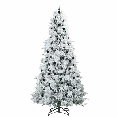 vidaXL Artificial Hinged Christmas Tree White 240 cm PE and PVC