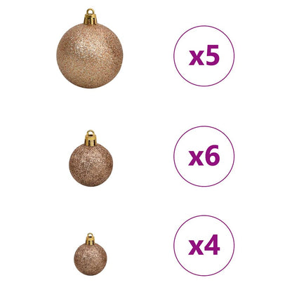 vidaXL Artificial Christmas Tree with 150 LEDs Green 120 cm PE and PVC