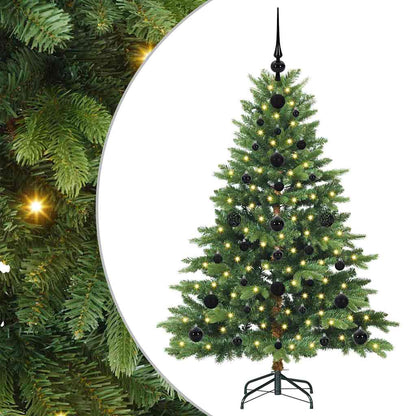 vidaXL Artificial Christmas Tree with 150 LEDs Green 120 cm PE and PVC